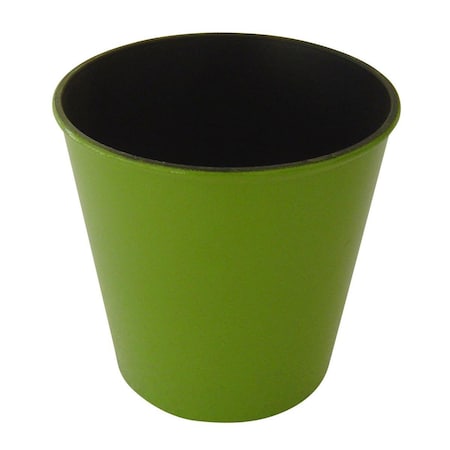Gardencontrol 5.25 in. Round Tapered Recycled Plastic Planter, Lime Green GA2845881